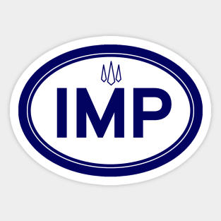 IMP with Hillman logo classic car oval plate Sticker